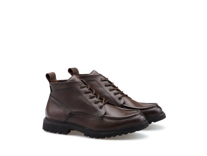 LLOYD pánské kotníkové boty kožené hnědé s vyteplením | 25-640-05 SELECT 327L DK BROWN