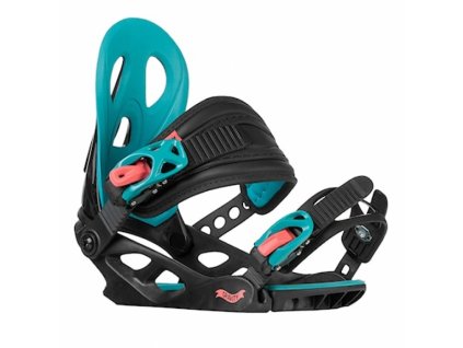 Snowboardové Viazanie Gravity G1 black/pink/teal detské