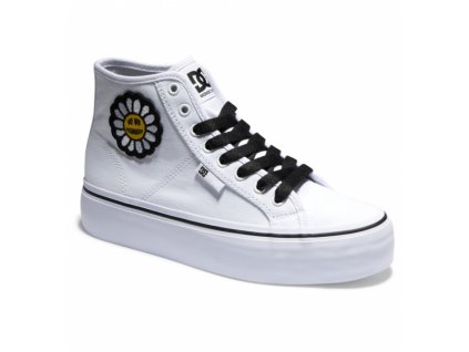 Topánky DC, Manual Hi Platform white/black/flower 2023 dámske