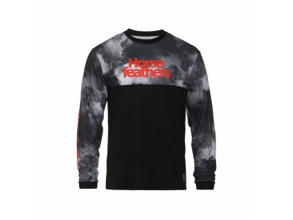 Triko Horsefeathers Fury LS Bike grayscale 2023