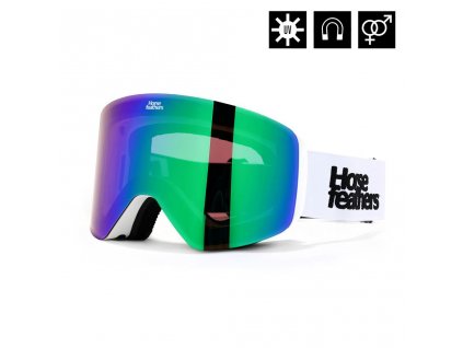 Snowboardové Brýle Horsefeathers Colt white/mirror green 2023/24