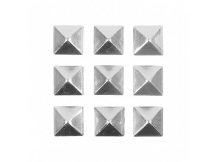 grip gravity pyramid studs silver