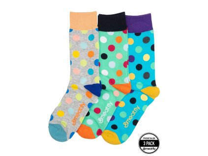 Ponožky Meatfly Lexy grey dots 3pack 2023