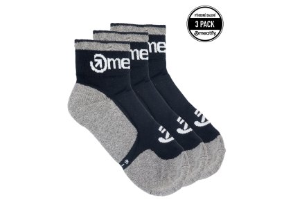 Ponožky Meatfly, Middle 3pack grey 2025