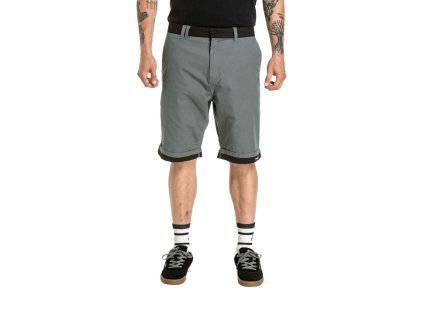 Kraťasy Meatfly, Barry 2.0. grey/black ripstop 2025