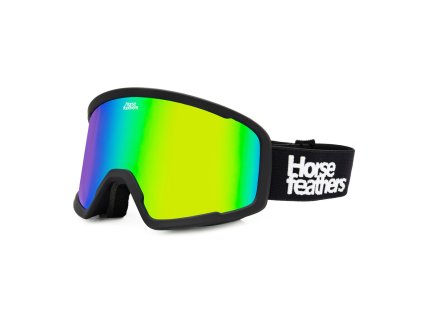 Snowboardové brýle Horsefeathers, Huck black/mirror green 2025/26