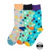 Ponožky Meatfly Lexy grey dots 3pack 2023