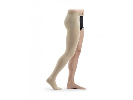 COMFORTABLE  stehenná pančucha s upevnením v páse (Veľkosť X-large plus, Farba Black, Kompresia 2. kompresná trieda 23-32 mmHg)