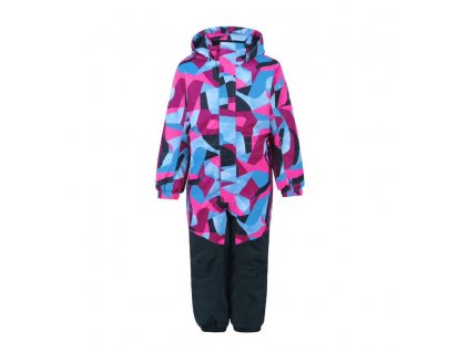 Dětská zimní kombinéza Color Kids Coverall AOP 740659 festival fuchsia