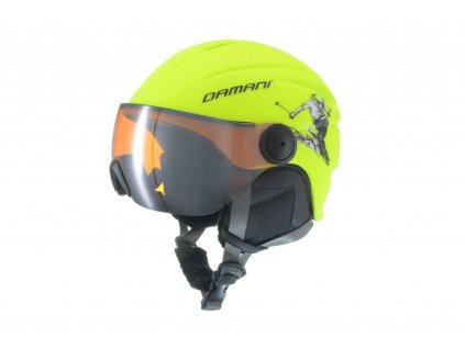 23648 14009 3 detska lyzarska helma damani skier visor c03 zluta