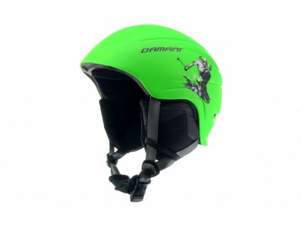 14006 3 detska lyzarska helma damani skier c02 zelena