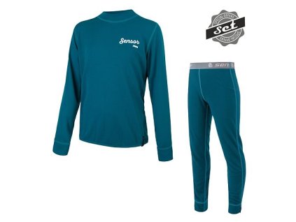 SENSOR Double Face Set Logo - juniorský komplet safír
