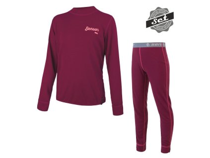 SENSOR Double Face Set Logo - juniorský komplet lilla