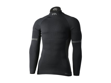 Pánské triko MICO Maglia Lupetto M1 Skintech se stojáčkem nero