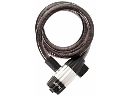 zámek spirála MAX1 1200x12 mm 4 klíče (Barva černá, Velikost 1200)