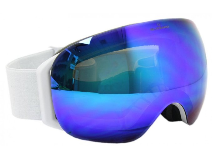 15194 lyzarske bryle blizzard ski gog 999 mdavzswo white shiny smoke2 silver mirror high contrast