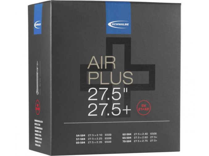 Duša AIR PLUS SV21+AP 27.5x2.10/3.00 FV (54/70-584) 40mm 400g