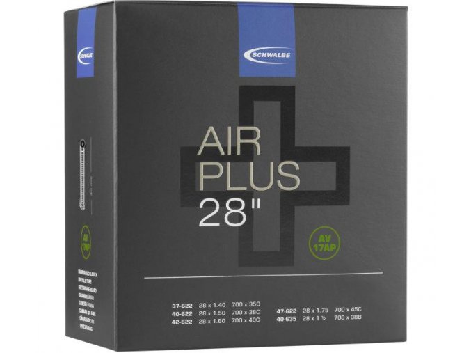 Duša AIR PLUS AV17AP 700x37/45C AV(37/47-622/635) 40mm 270g