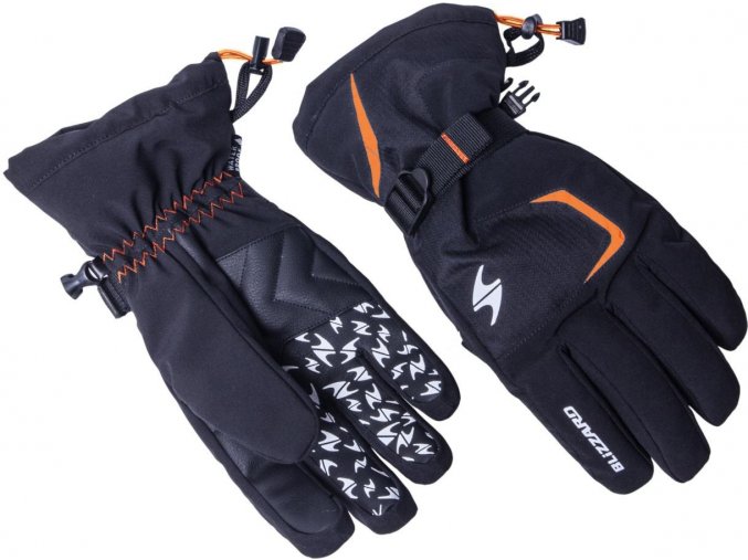 Lyžiarske rukavice BLIZZARD Reflex, black/orange