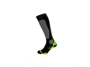 exisport lyziarske podkolienky ponozky blizzard merino racing ski socks black yellow