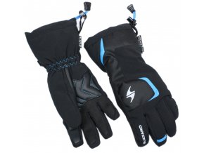 lyžařské rukavice BLIZZARD Reflex junior ski gloves, black/blue (Veľkosť 6)