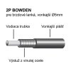 Bowden brzdový 2P OEM teflon čierny balík /50m