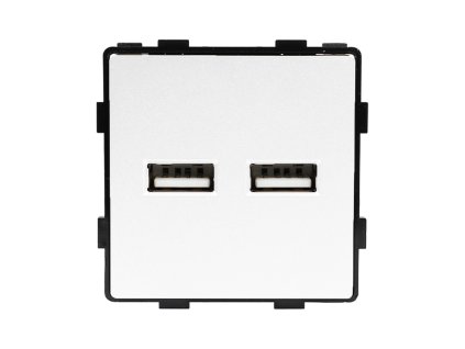 Modul nabíječka 2x USB-A (Barva Bílá)