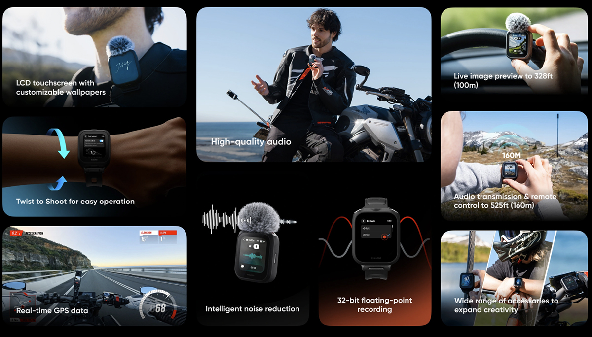 Insta360 GPS Preview Remote with Built-In Mic 999