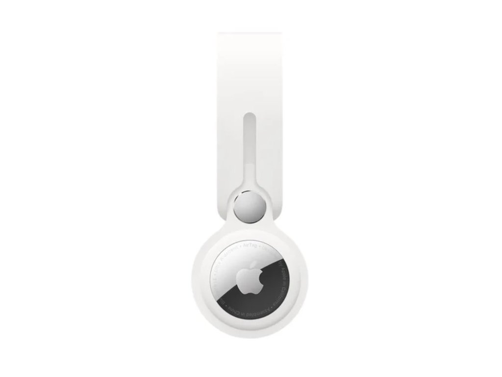 Apple AirTag kožené pútko biele