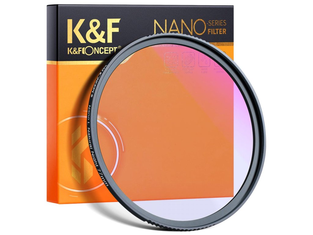 K&F Concept 77 mm XK44 Natural Night Filter, HD, vodeodolný, proti poškriabaniu, zelený...