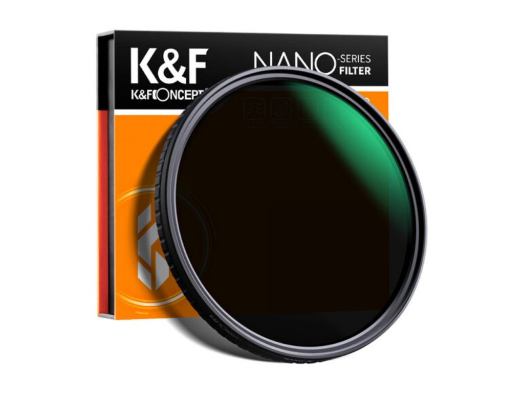 K&F Concept 82 mm Nano-X variabilný/fader ND filter, ND32-ND521, W/O čierny
