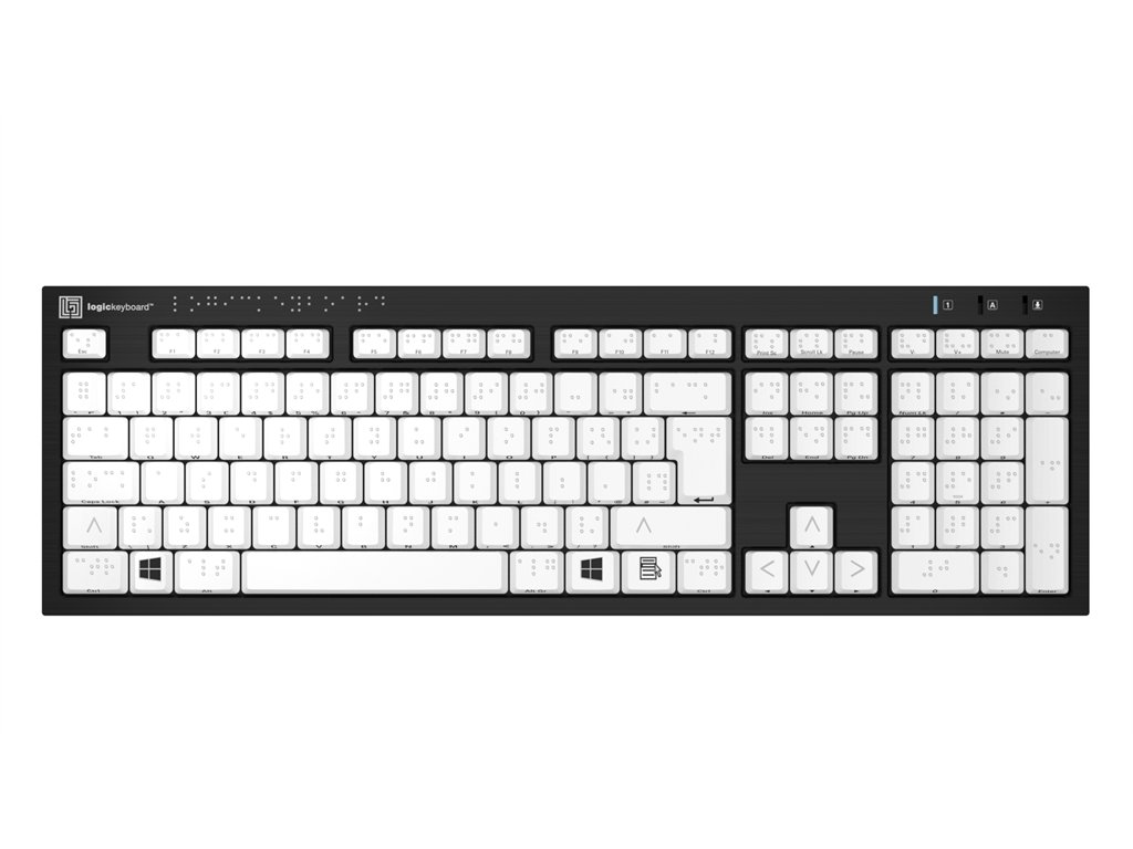 LogicKeyboard Logická klávesnica Braillovo písmo - PC Klávesnica Nero Slim  Line - Veľká... - SmartWear - Eshop