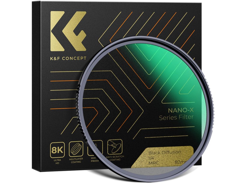 K&F Concept K&F 77MM Nano-X čierny hmlový filter 1/4, HD, vodeodolný, odolný proti...