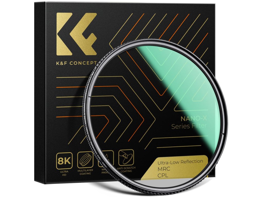 K&F Concept 77MM, NANO-X séria ultra-nízky odrazový CPL filter, Ultra číre šošovky,...