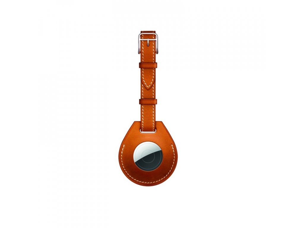 Kožené puzdro na batožinu  COTEetCI H Series pre  Apple AirTag (oranžové)