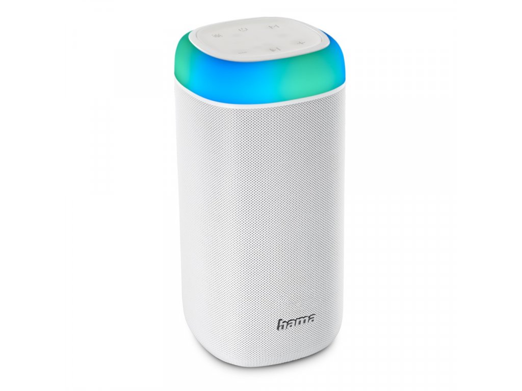 Hama Bluetooth reproduktor Shine 2.0, LED podsvietenie, IPX 4, biely
