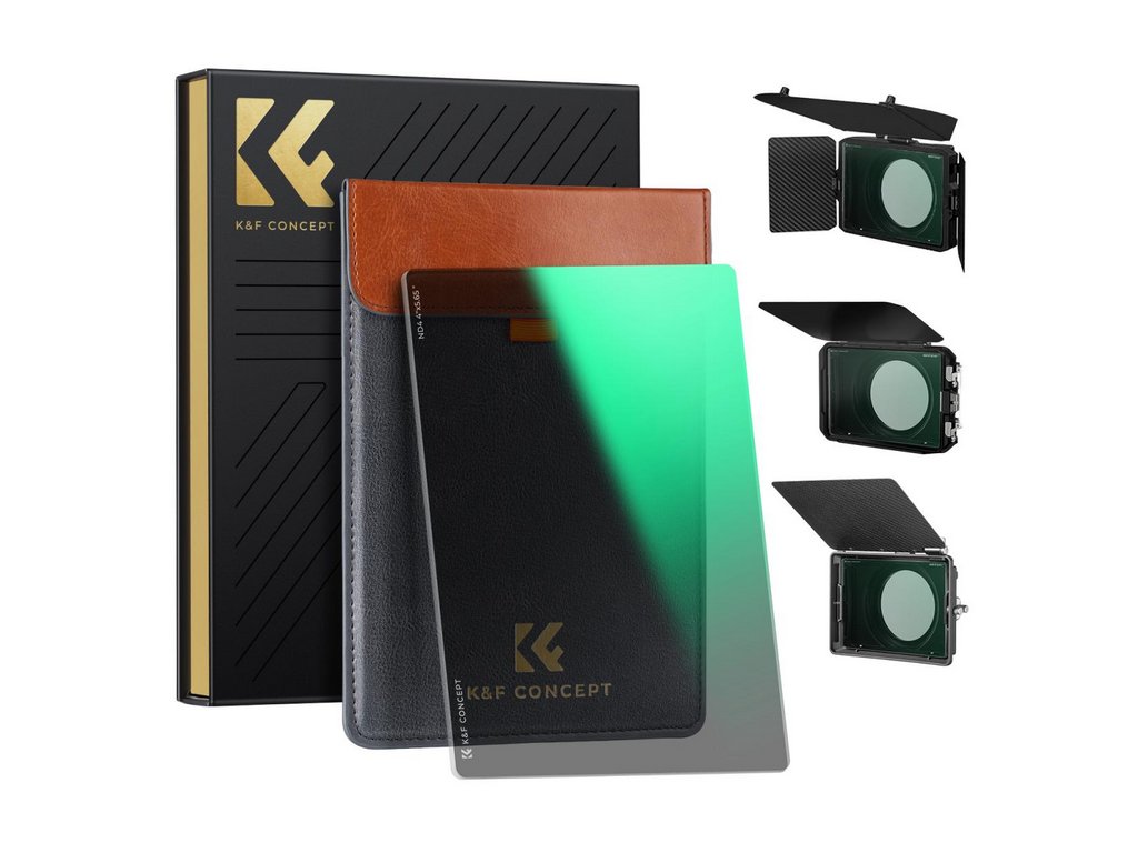 K&F Concept K&F ND4 (2 zarážky) štvorcový filter ND, 4" x 5,65" filter s neutrálnou hustotou kompatibilný s Tilta kompatibilný