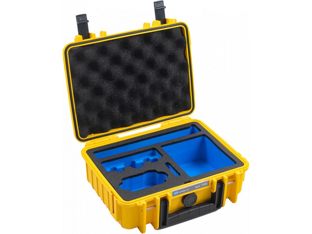 B&W Cases Type 1000 for DJI Osmo Action 3, Yellow