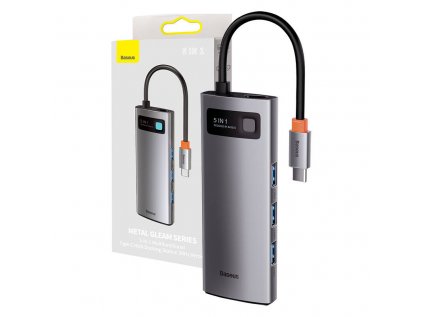 Adaptér 5w1 Baseus Hub USB-C na 3x USB 3.0 + HDMI + USB-C PD