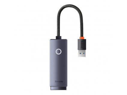 Baseus Lite Series sieťový adaptér USB na RJ45, 1000 Mbps (sivá)