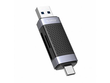 Orico CD2D-AC2-BK-EP čítačka pamäťových kariet TF/SD, USB + USB-C (čierna)