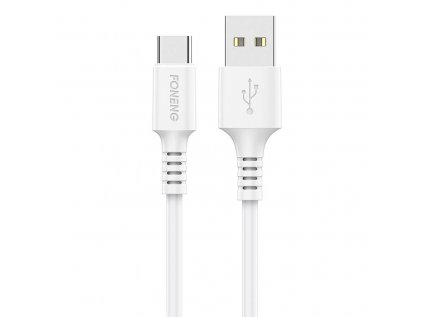 Foneng X85 3A kábel USB na rýchle nabíjanie USB C, 1 m (biely)