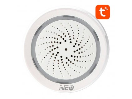 NEO NAS-AB02WT WiFi alarmová siréna s meraním teploty a vlhkosti TUYA