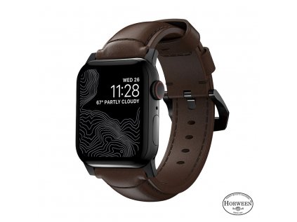 Nomad kožený remienok pre Apple Watch 38/40/41 mm - Traditional Brown/Black Hardware
