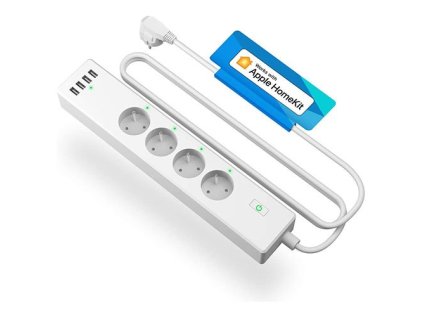 Meross Smart Wi-Fi Power Strip 4AC+4USB Apple Homekit - White