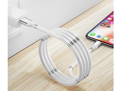 Magnetický samonavíjací USB nabíjací kábel (Type-C) (180 cm)
