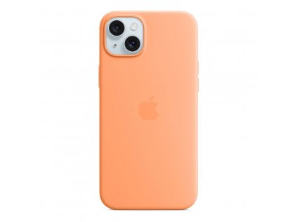 iPhone 15 Plus Silicone Case with MagSafe - Orange Sorbet