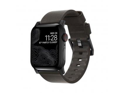 Nomad kožený remienok pre Apple Watch 42/44 mm - Active Mocha/Black Hardware