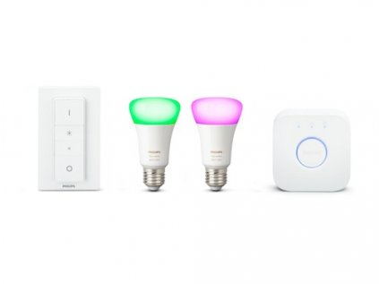 Philips Hue White and Color ambiance 9W E27 malý starter kit BT