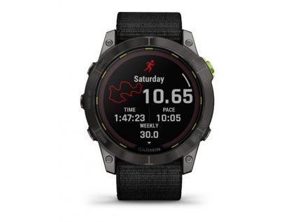 Garmin Enduro 2, Sapphire Solar, Carbon Gray DLC Titanium. Black UltraFit Nylon strap